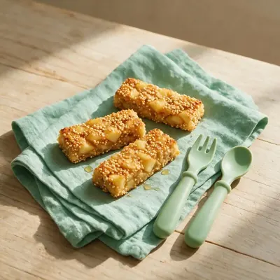 Foto real de la receta Barritas de manzana y amaranto