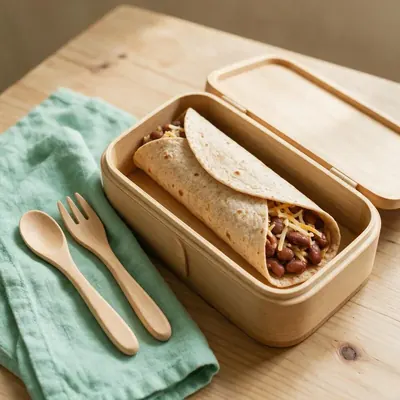Foto real de la receta Burrito de frijoles
