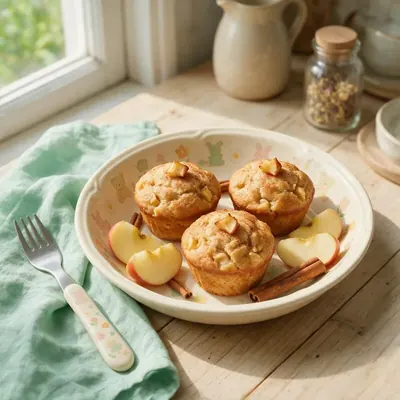 Foto real de la receta Muffins de manzana y canela